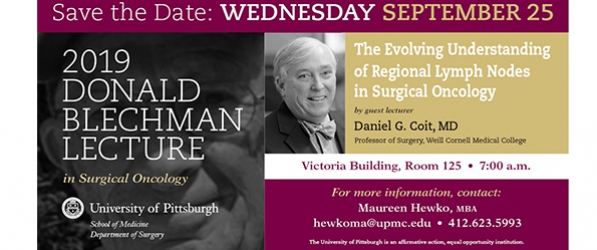 Guest Lecturer: Daniel G. Coit, MD, Professor of Surgery, Weill Cornell Medical College