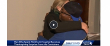 screenshot of video - Mack Simmons and Dr. Fanny Alie-Cusson hugging